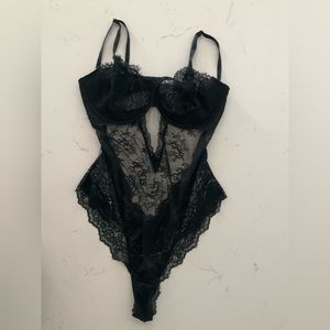 XL Victorias Secret Black Lace Teddy